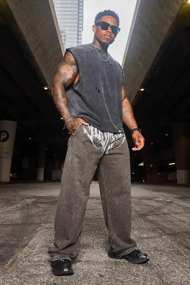 YOUNGLA DARK WAVE SWEATPANTS