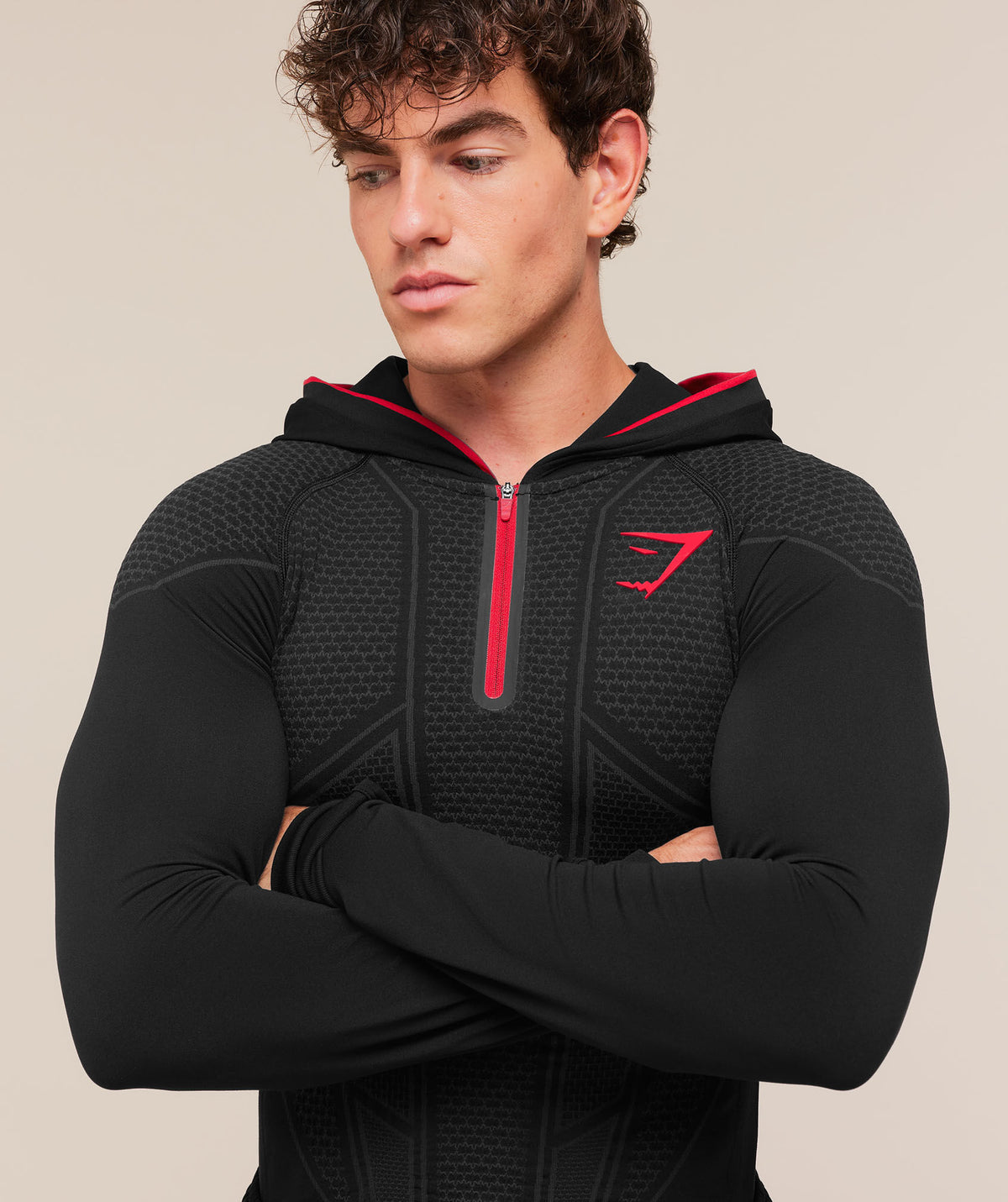 GYMSHARK ONYX V1 COMPRESSION HOODIE