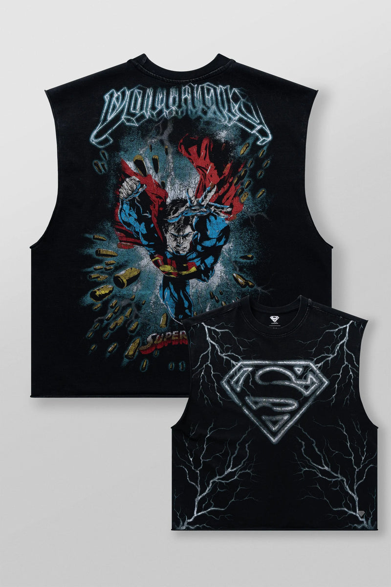 YOUNGLA X SUPERMAN CUT-OFFS