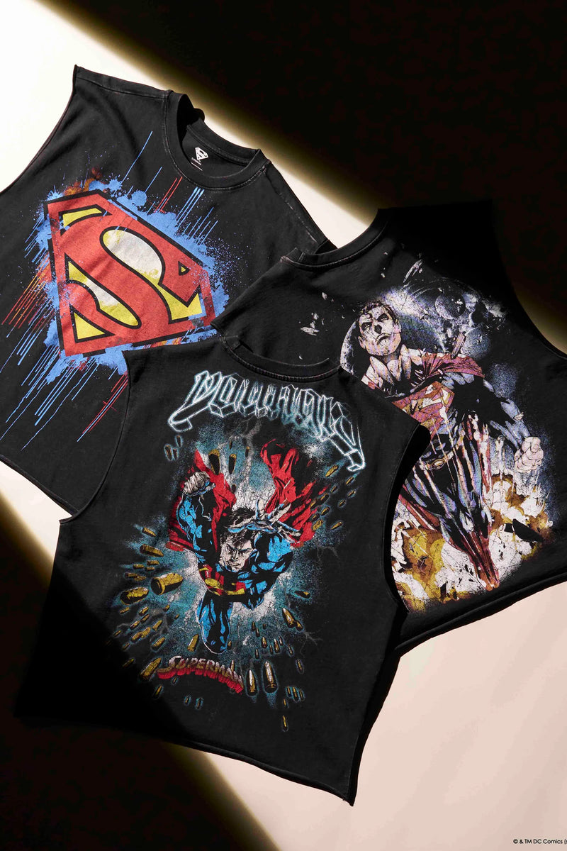 YOUNGLA X SUPERMAN CUT-OFFS