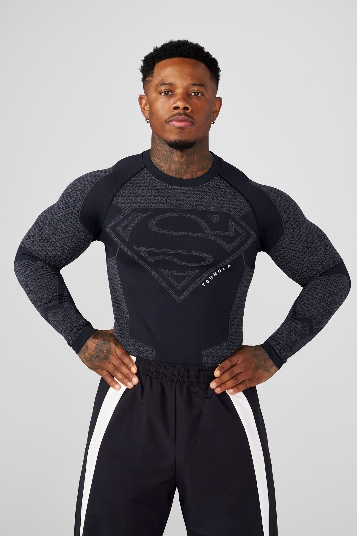 YOUNGLA X SUPERMAN COMPRESSION LONGSLEEVES