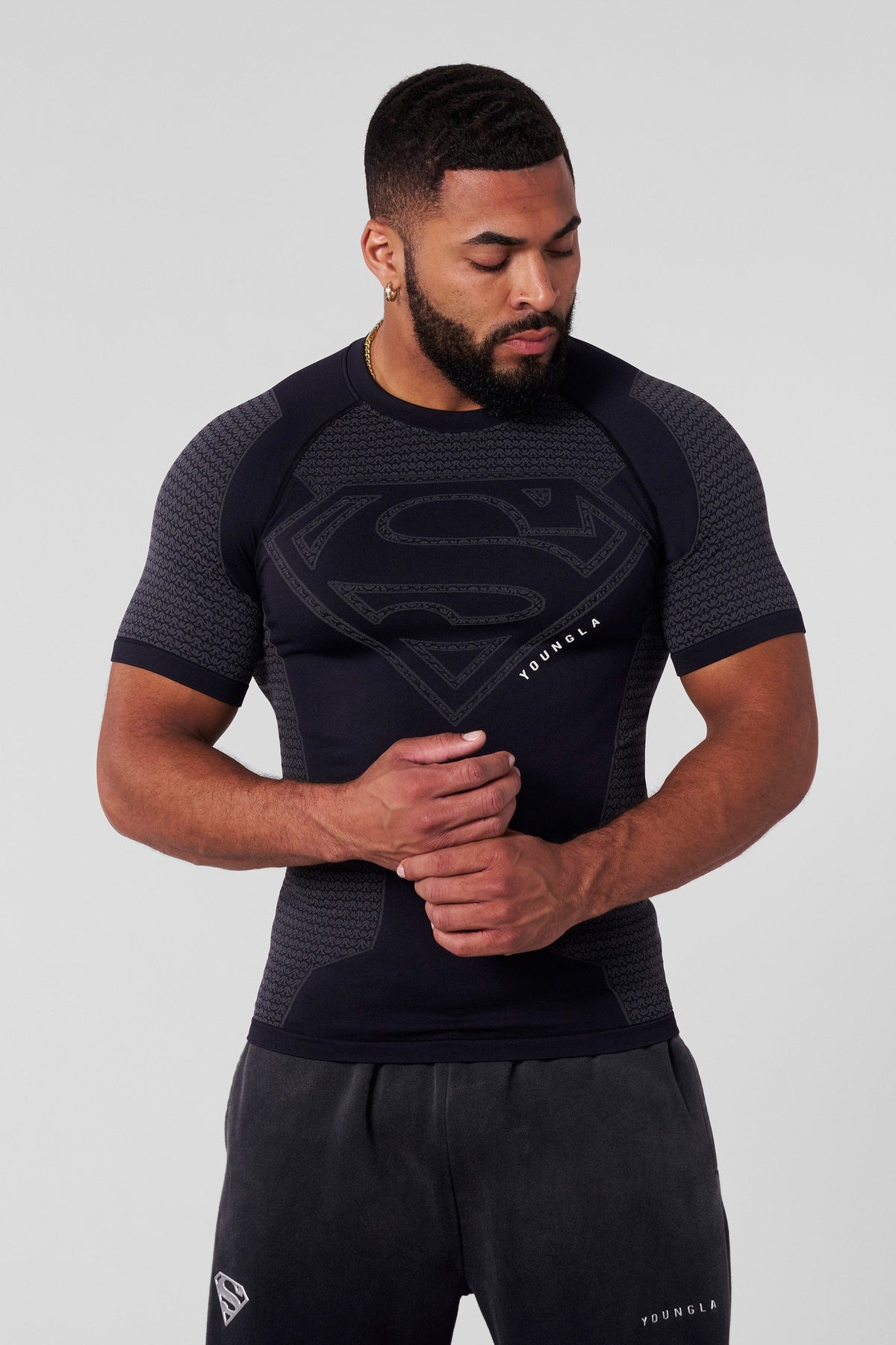 YOUNGLA X SUPERMAN COMPRESSION TEE