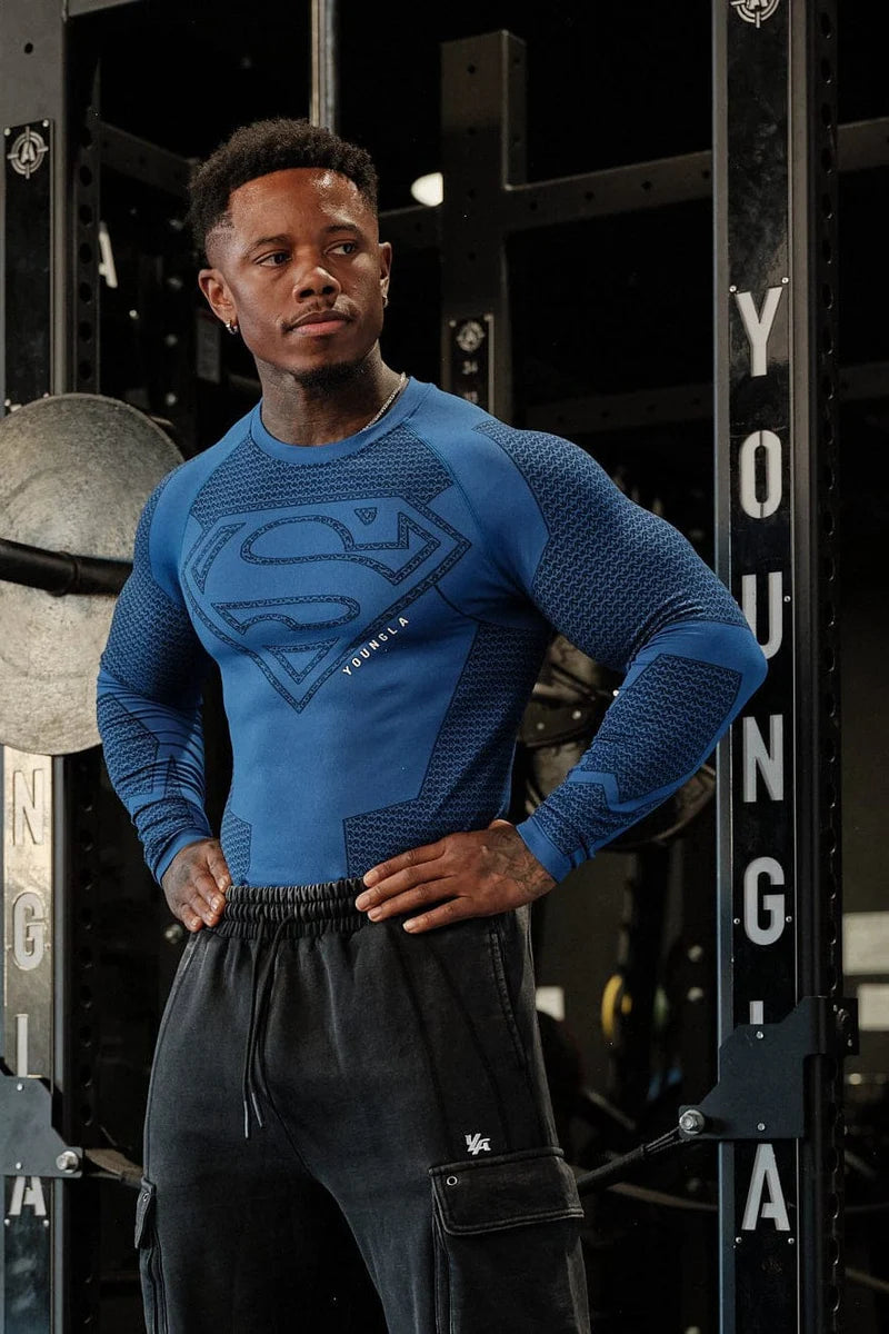 YOUNGLA X SUPERMAN COMPRESSION LONGSLEEVES