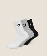 3 Pairs per Pack (White,Grey,Black)