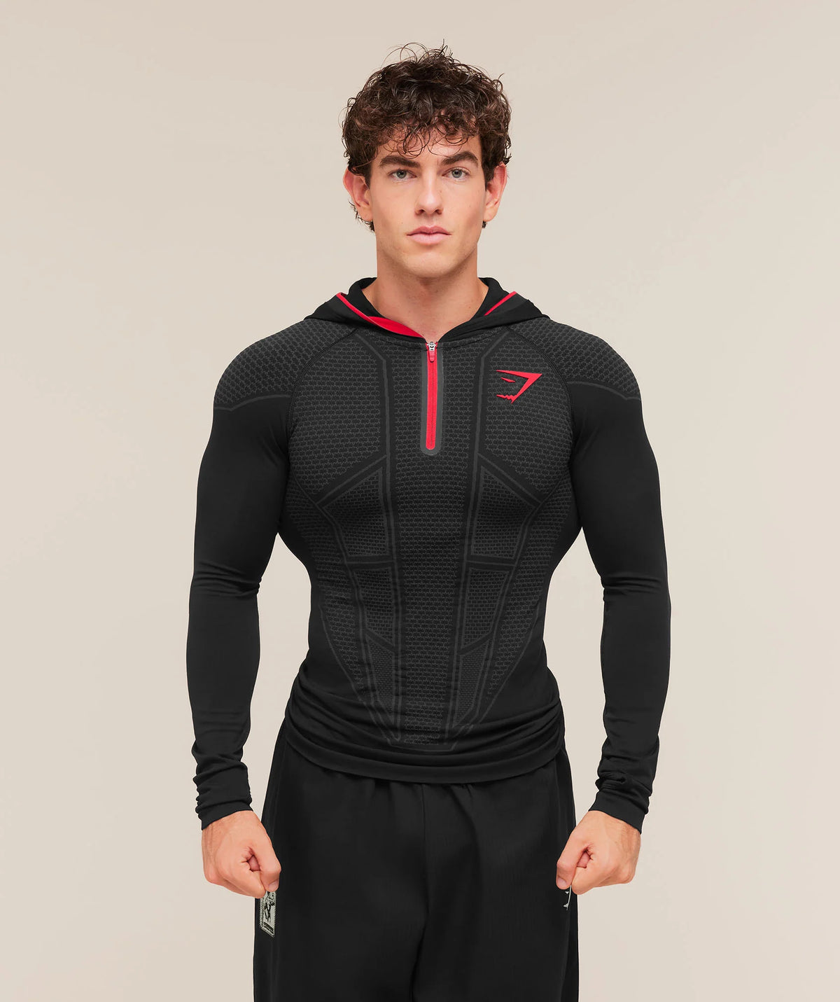 GYMSHARK ONYX V1 COMPRESSION HOODIE