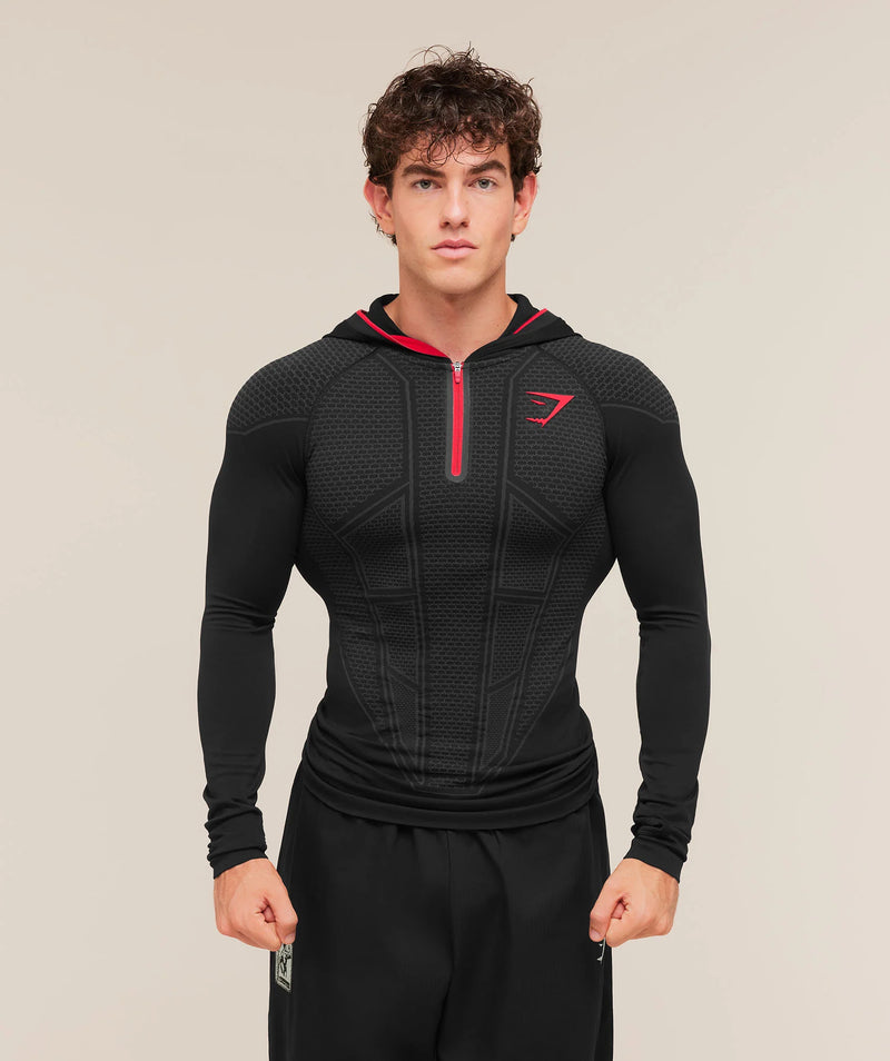 GYMSHARK ONYX V1 COMPRESSION HOODIE