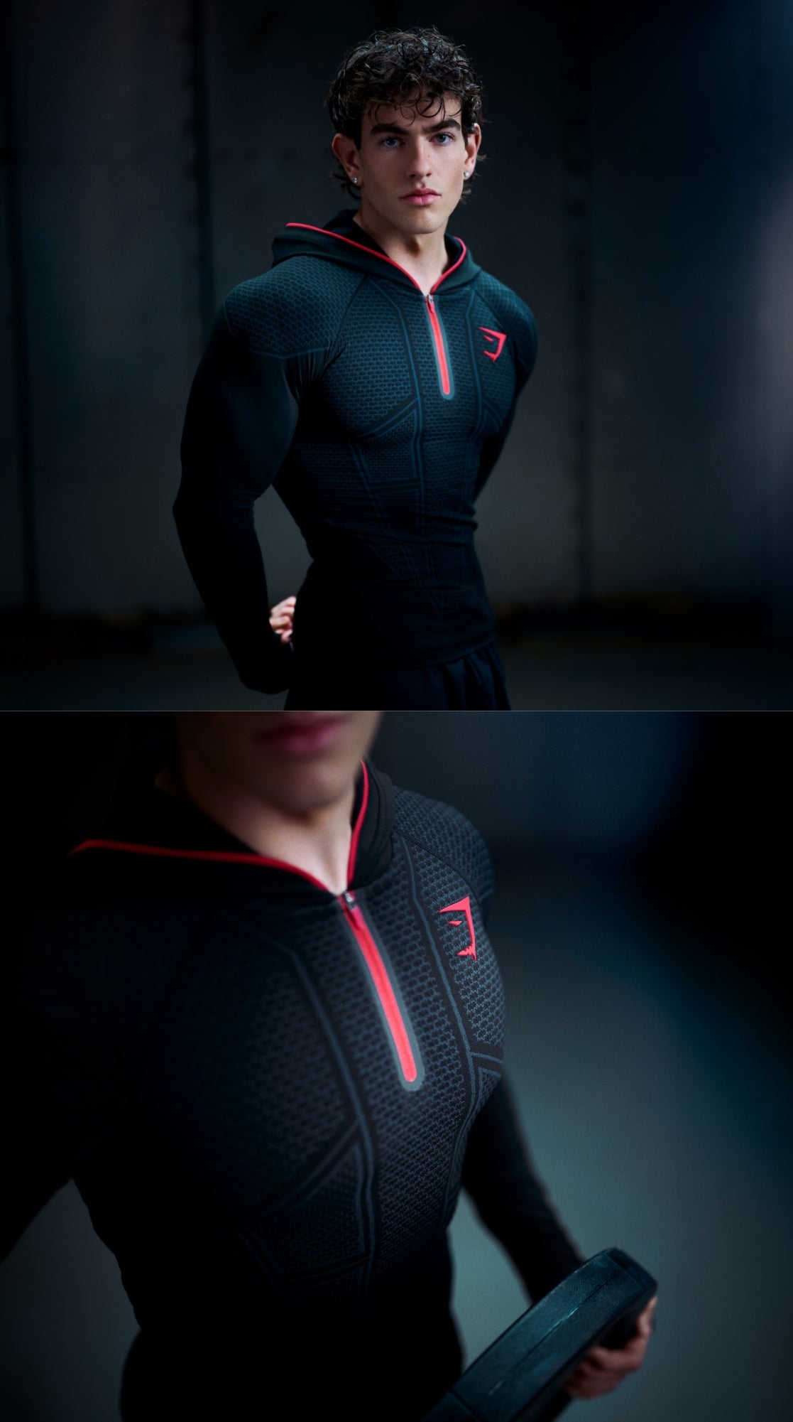 GYMSHARK ONYX V1 COMPRESSION HOODIE
