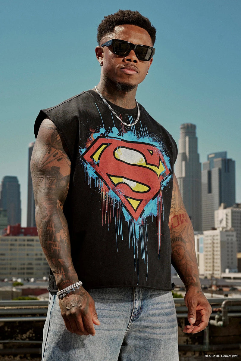 YOUNGLA X SUPERMAN CUT-OFFS