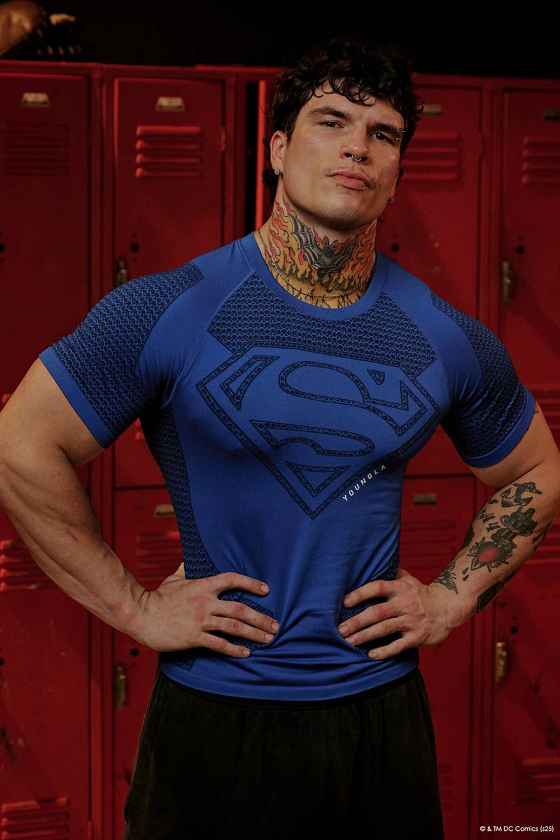 YOUNGLA X SUPERMAN COMPRESSION TEE