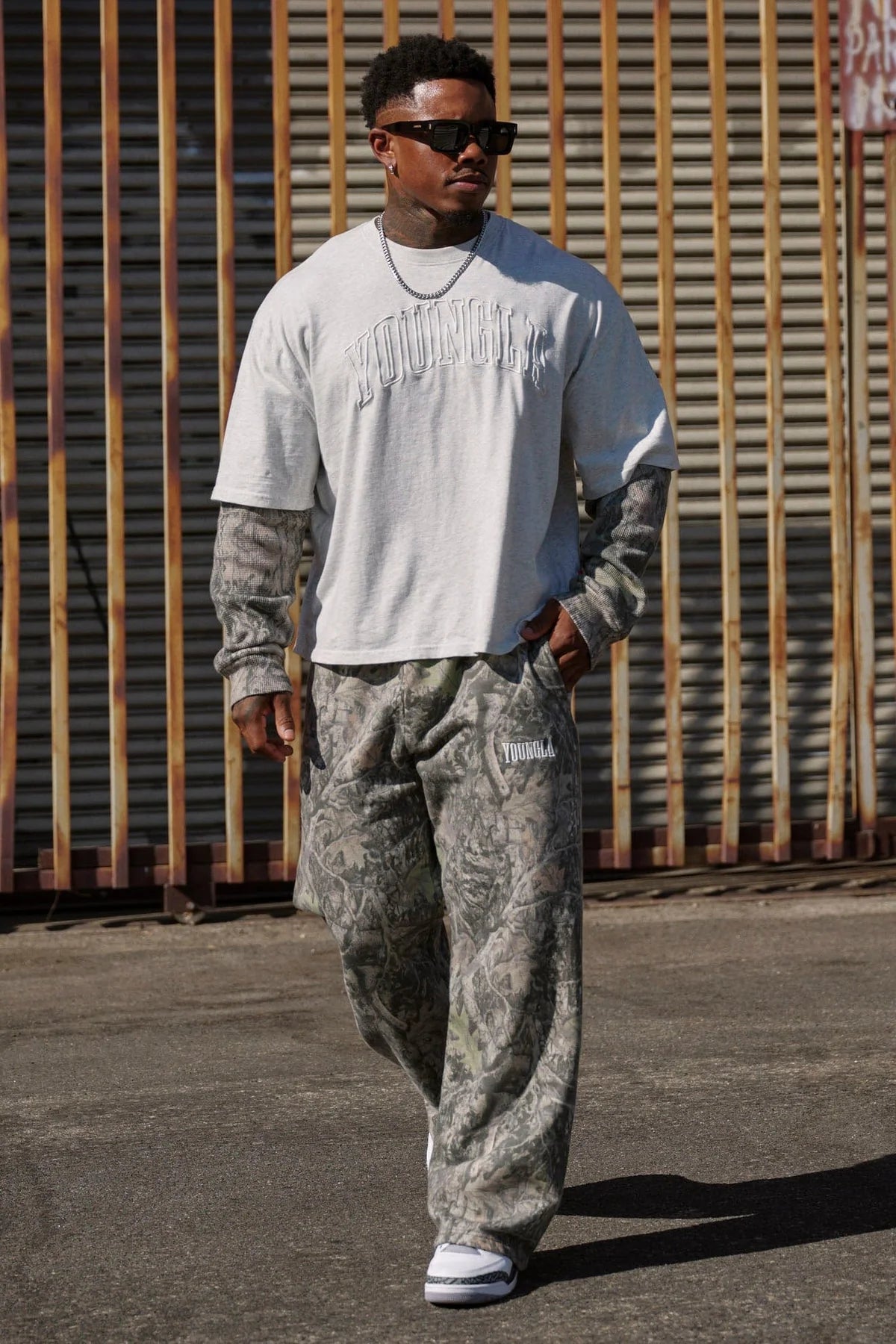 YOUNGLA TREE CAMO SWEATPANTS