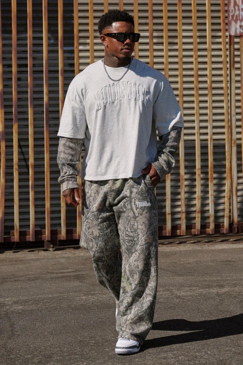 YOUNGLA TREE CAMO SWEATPANTS