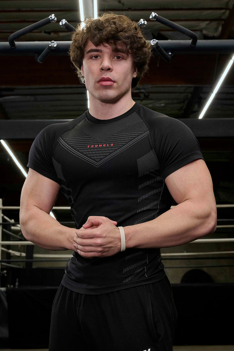 YOUNGLA SUPERVILLAN COMPRESSION TEES