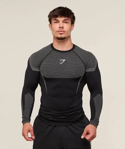 GYMSHARK ONYX V5 COMPRESSION LONGSLEEVES