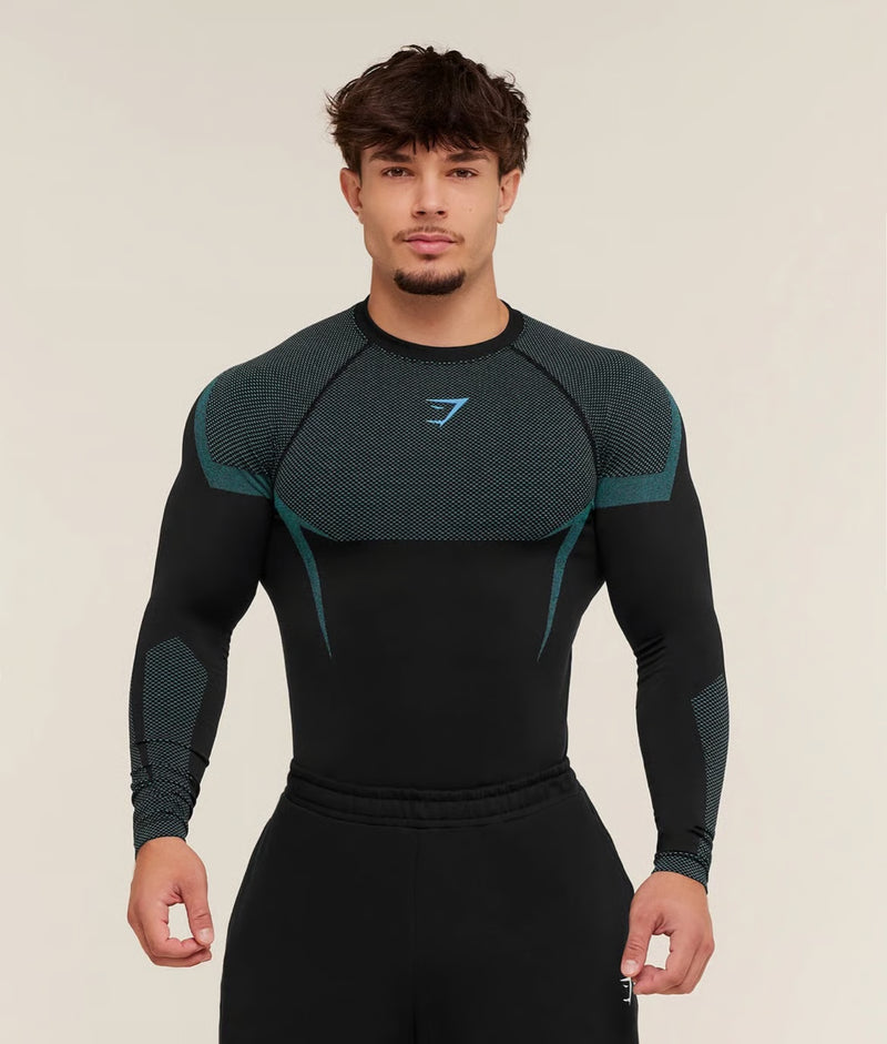 GYMSHARK ONYX V5 COMPRESSION LONGSLEEVES